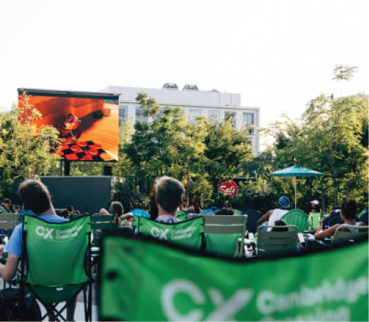 movie night in baldwin courtyard